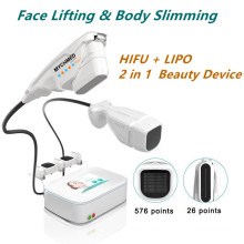 Портативный ультразвуковой аппарат для похудения 2 в 1 Hifu Face Lifting и Lipo Sonix для похудения с подсветкой